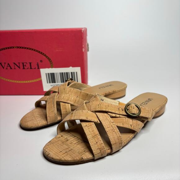 VANELi Brogan Exnula Huarache Sandals in Natural Cork (Wide) - Picture 2 of 8